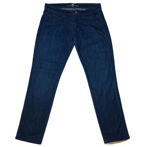 7 For All Mankind jeans size 29 skinny leg  women's dark wash EUC